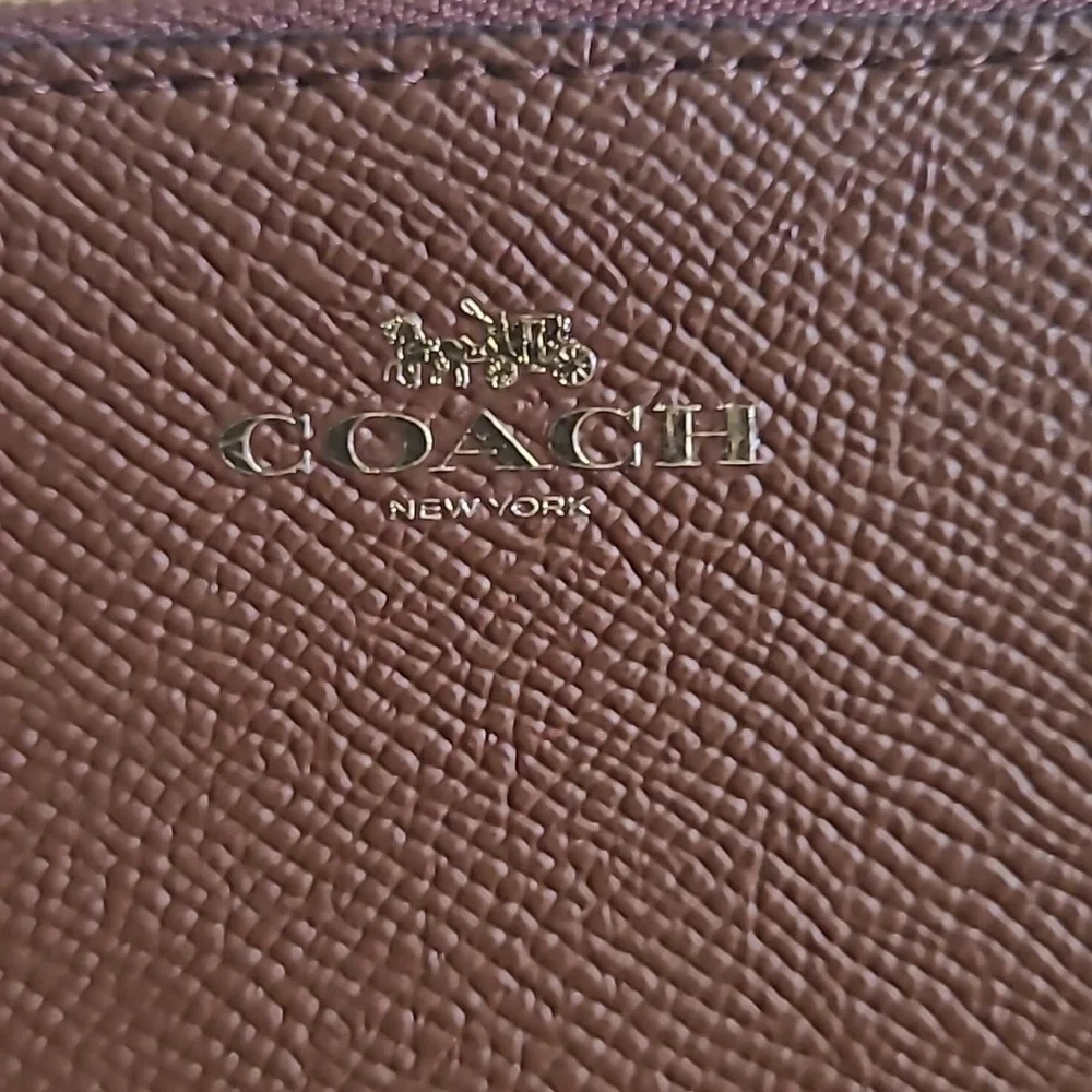 NEW Coach Brown Leather Wristlet - Picture 2 of 6